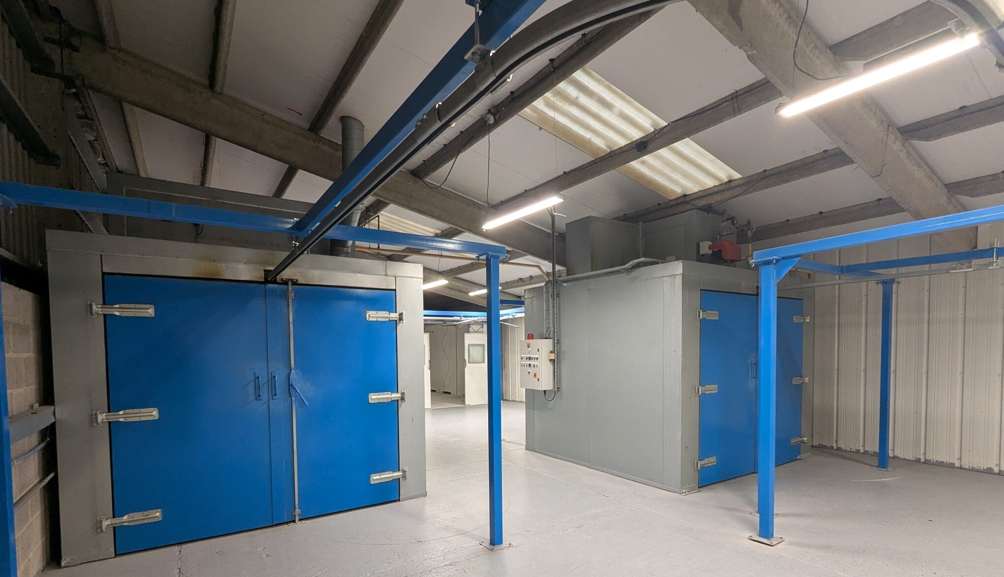 The High-Performance Powder Coating Process: How Oxley’s Creates a Durable, Architectural Finish That Lasts for Decades 5 Our two industrial ovens at our Cotswolds workshop